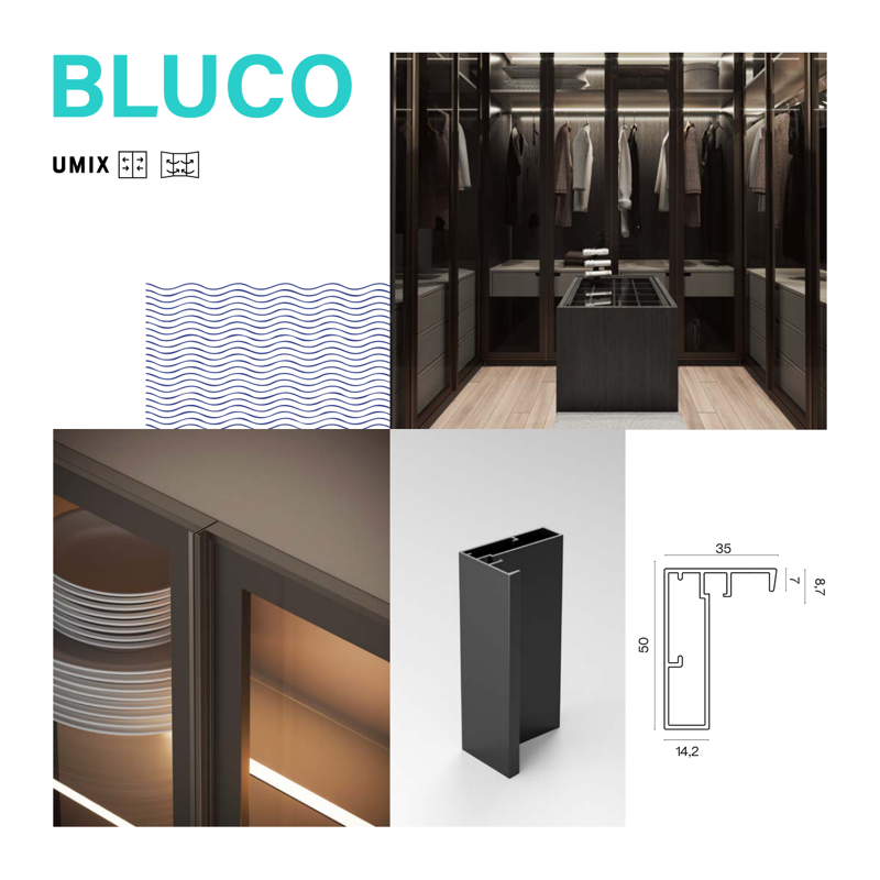 Vista técnica perfil bluco